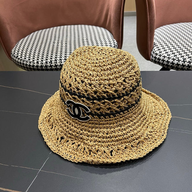 CHANEL 26S RAFFIA BUCKET HAT 335843