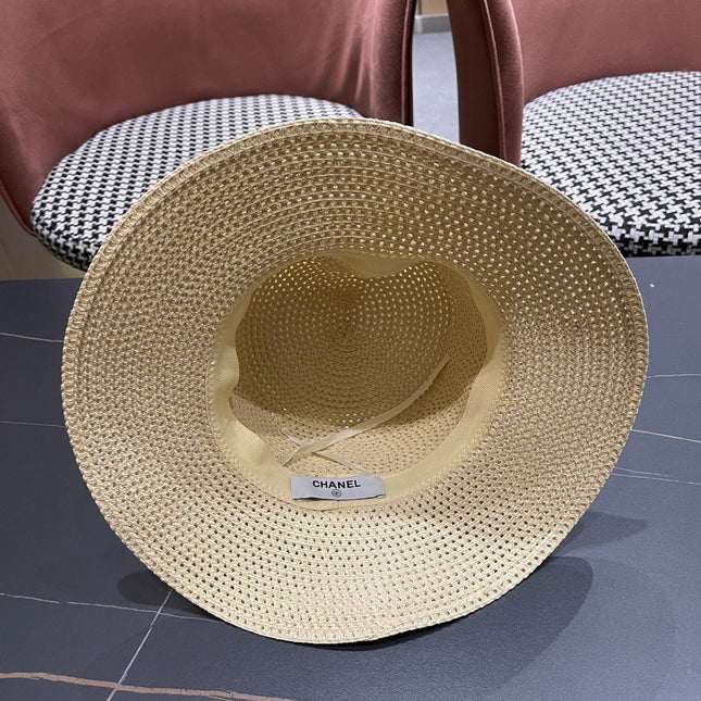 CHANEL 26S STRAW BOATER HAT 335741