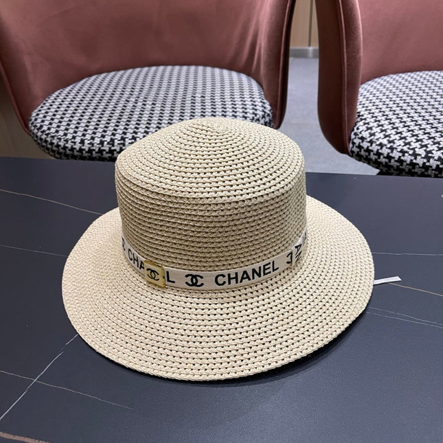CHANEL 26S STRAW BOATER HAT 335741
