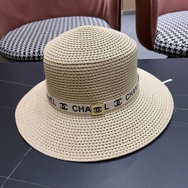 CHANEL 26S STRAW BOATER HAT 335741