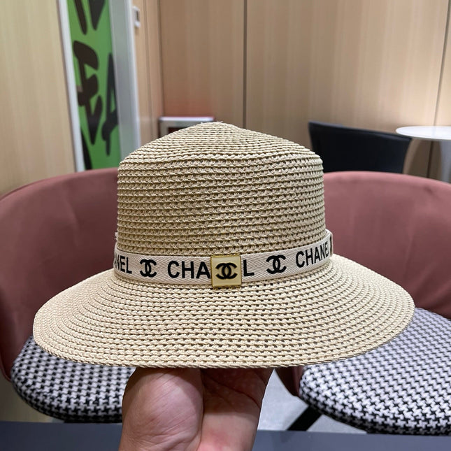 CHANEL 26S STRAW BOATER HAT 335741