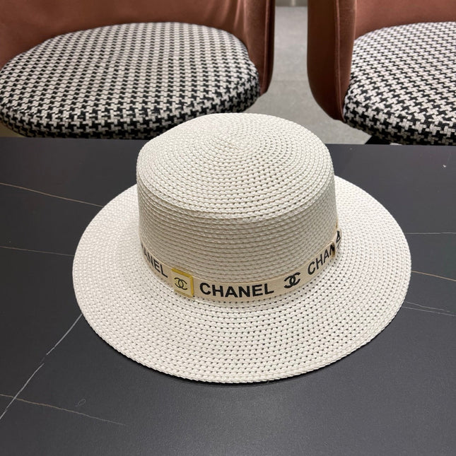 CHANEL 26S STRAW BOATER HAT 335739