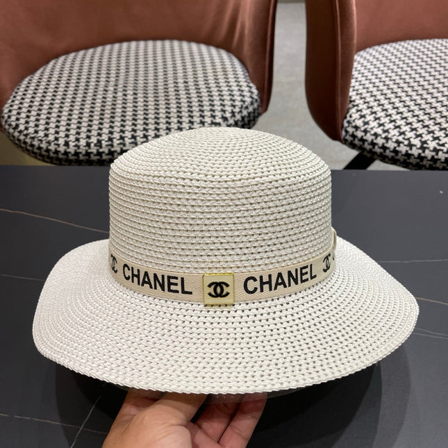 CHANEL 26S STRAW BOATER HAT 335739
