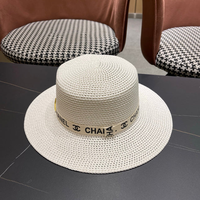 CHANEL 26S STRAW BOATER HAT 335739