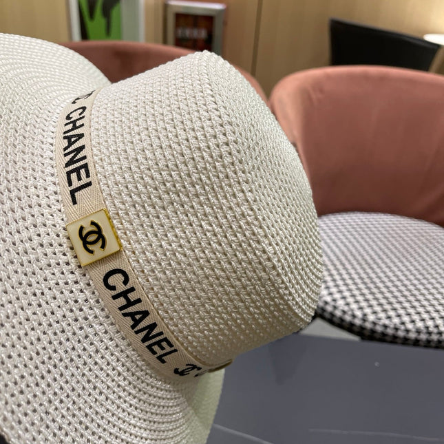 CHANEL 26S STRAW BOATER HAT 335739