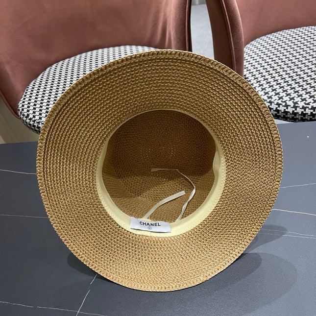 CHANEL 26S STRAW BOATER HAT 335738