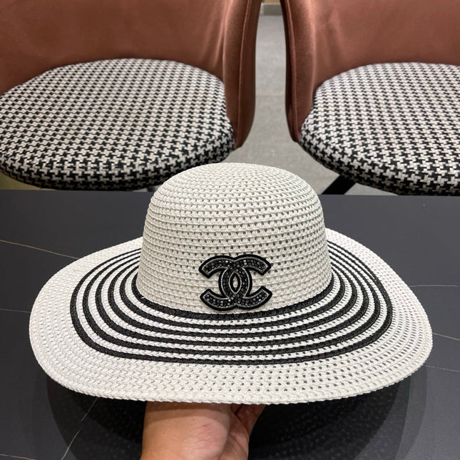 CHANEL 26S WIDE-BRIM STRAW HAT 335717
