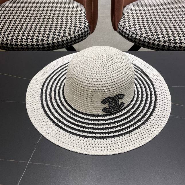 CHANEL 26S WIDE-BRIM STRAW HAT 335717