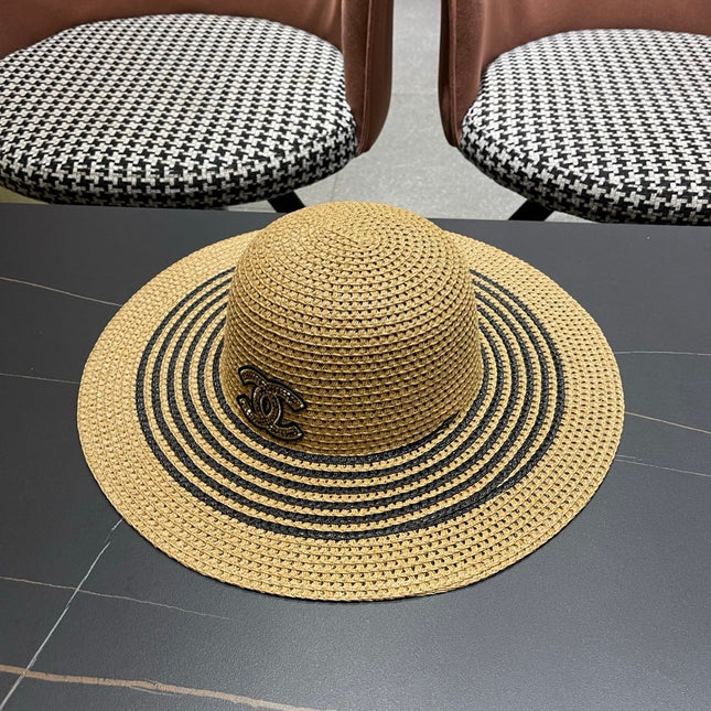 CHANEL 26S WIDE-BRIM STRAW HAT 335716