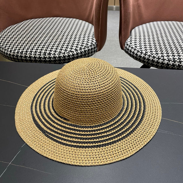 CHANEL 26S WIDE-BRIM STRAW HAT 335716