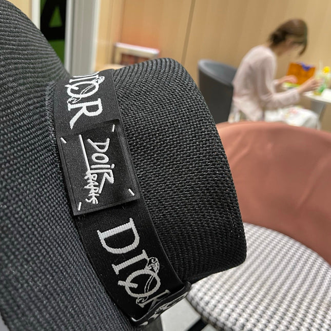 DIOR 26S LOGO STRAW BOATER HAT STYLE 22