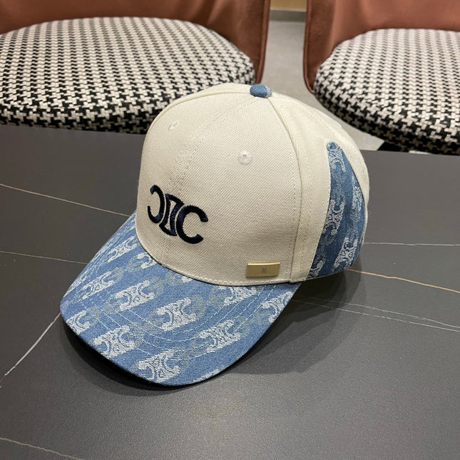 CELINE 26S COLOR-BLOCK BASEBALL CAP STYLE 65