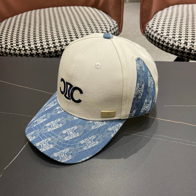 CELINE 26S COLOR-BLOCK BASEBALL CAP STYLE 65
