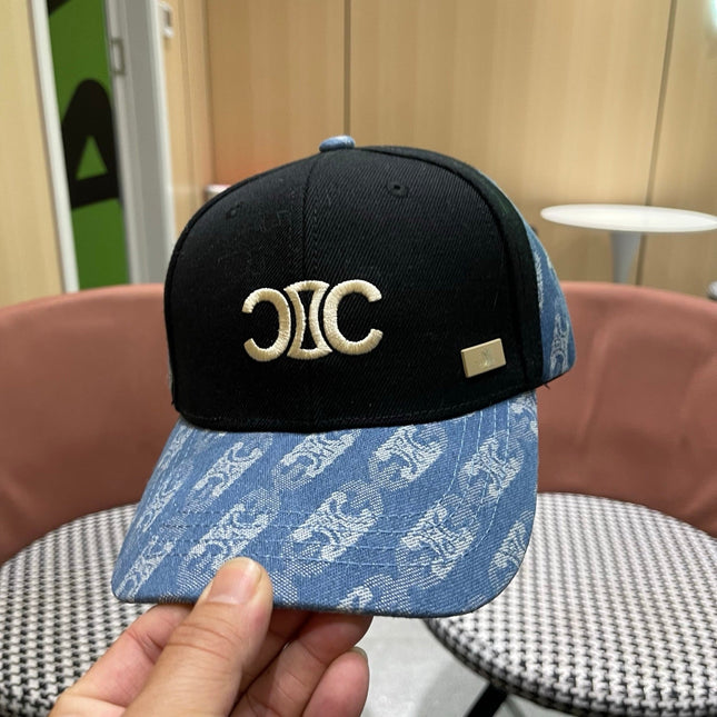 CELINE 26S COLOR-BLOCK BASEBALL CAP STYLE 64