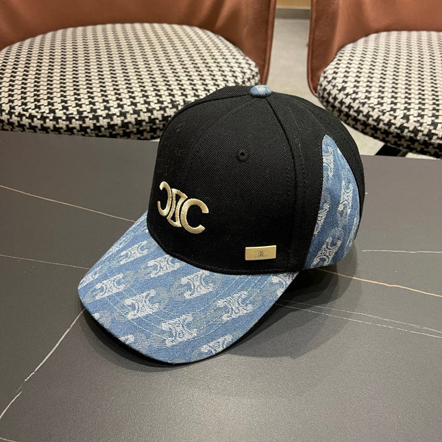 CELINE 26S COLOR-BLOCK BASEBALL CAP STYLE 64