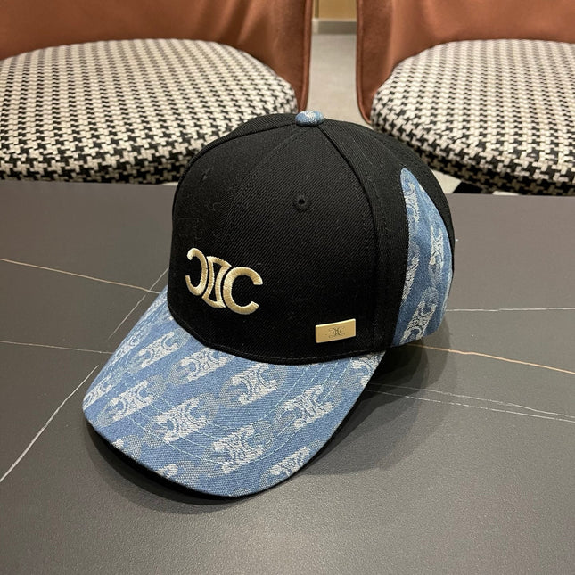 CELINE 26S COLOR-BLOCK BASEBALL CAP STYLE 64