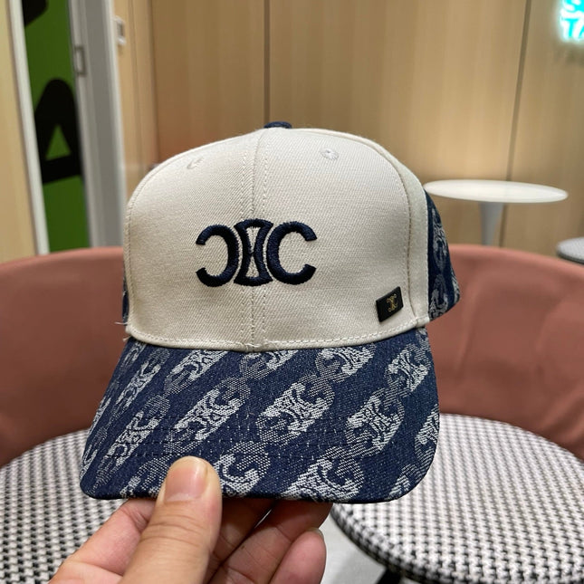 CELINE 26S COLOR-BLOCK BASEBALL CAP STYLE 63