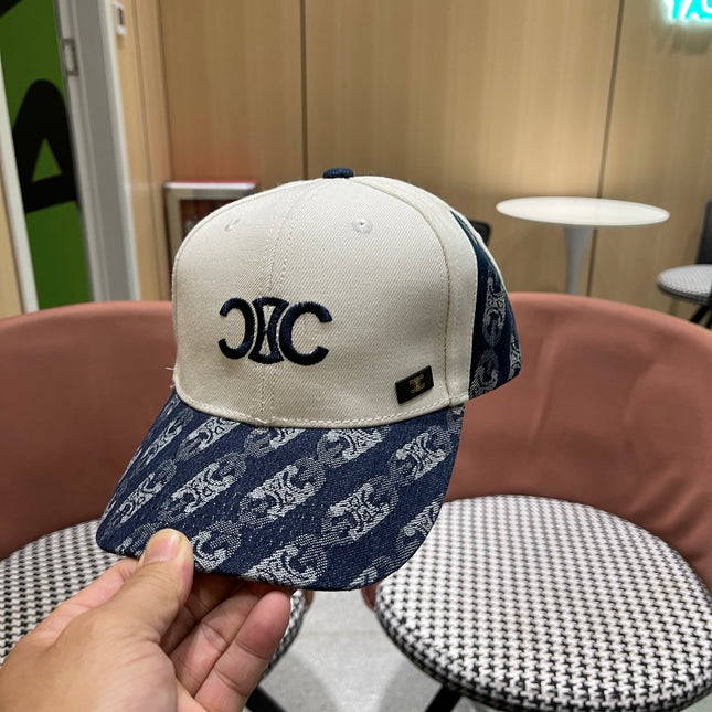 CELINE 26S COLOR-BLOCK BASEBALL CAP STYLE 63