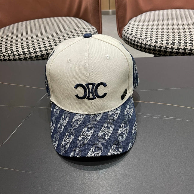 CELINE 26S COLOR-BLOCK BASEBALL CAP STYLE 63