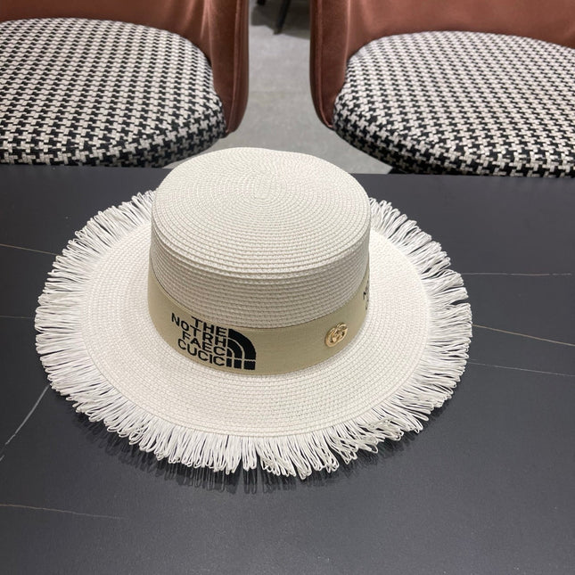 GUCCI 26S WIDE-BRIMMED STRAW HAT STYLE 68