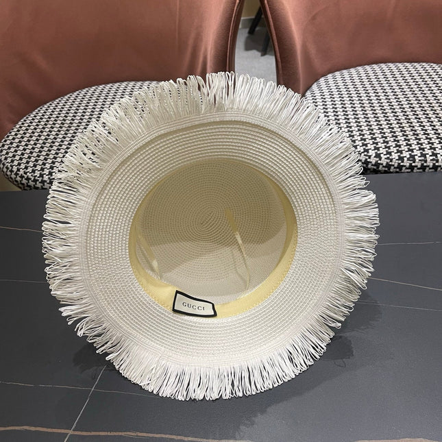 GUCCI 26S WIDE-BRIMMED STRAW HAT STYLE 68
