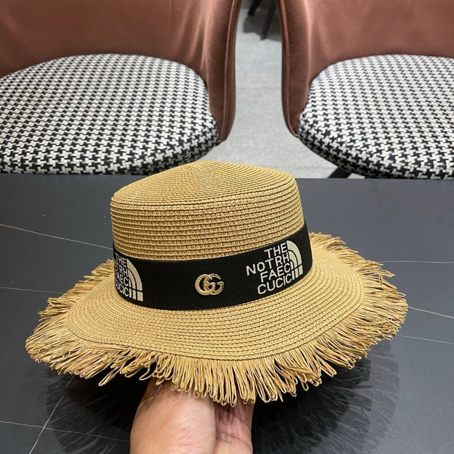 GUCCI 26S WIDE-BRIMMED STRAW HAT STYLE 67