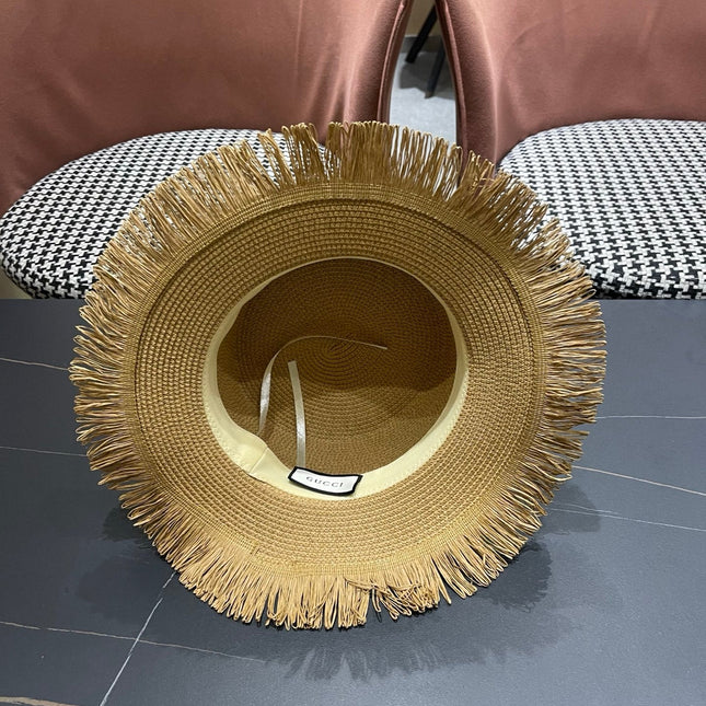 GUCCI 26S WIDE-BRIMMED STRAW HAT STYLE 67