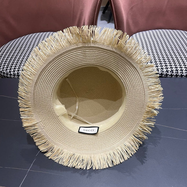 GUCCI 26S WIDE-BRIMMED STRAW HAT STYLE 66