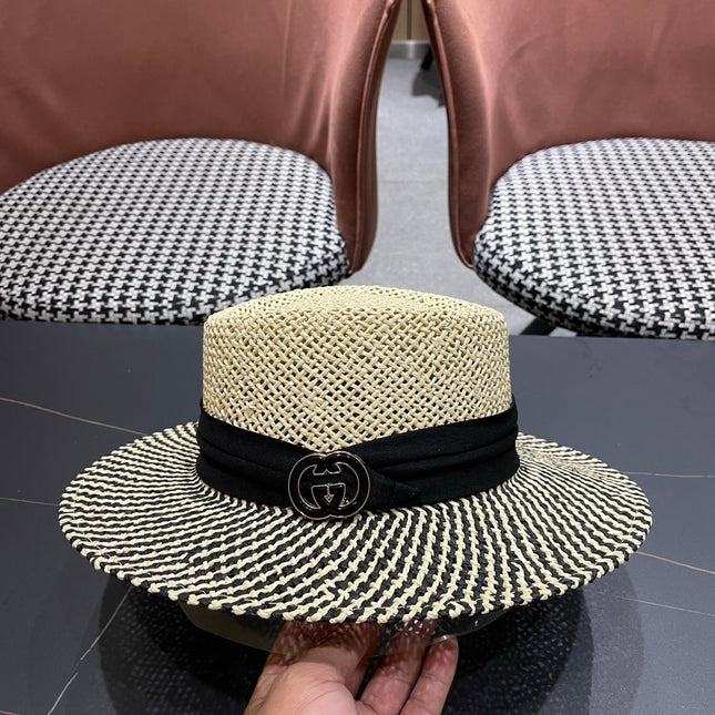 GUCCI 26S WIDE-BRIMMED STRAW HAT 264