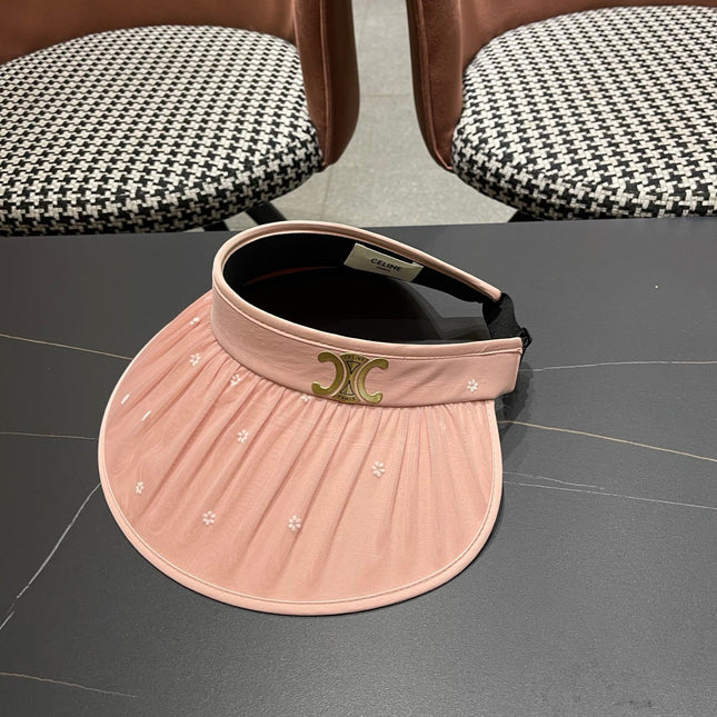CELINE 26S FLORAL PRINT SUN VISOR HAT STYLE 230