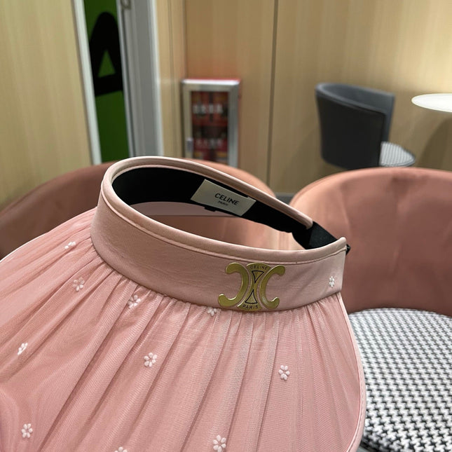 CELINE 26S FLORAL PRINT SUN VISOR HAT STYLE 230