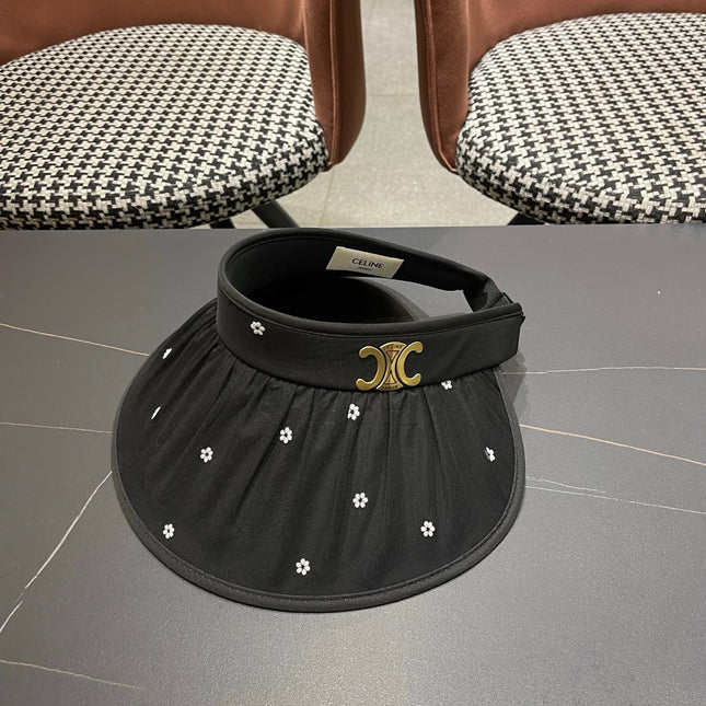 CELINE 26S FLORAL PRINT SUN VISOR HAT STYLE 231