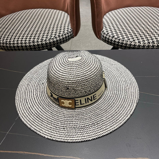 CELINE 26S WIDE BRIM STRAW SUN HAT STYLE 228