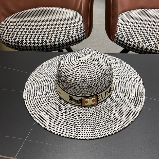 CELINE 26S WIDE BRIM STRAW SUN HAT STYLE 228