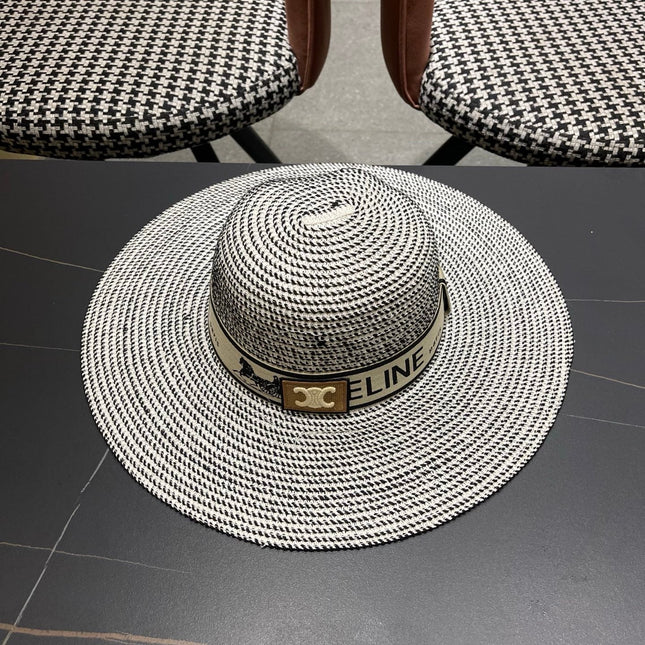 CELINE 26S WIDE BRIM STRAW SUN HAT STYLE 228