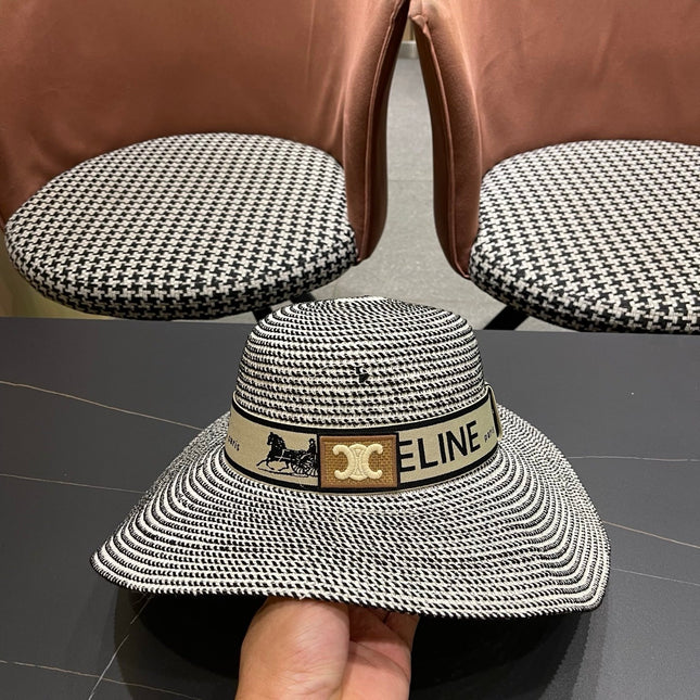 CELINE 26S WIDE BRIM STRAW SUN HAT STYLE 228