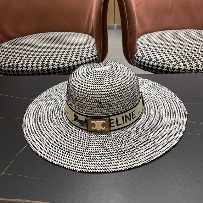 CELINE 26S WIDE BRIM STRAW SUN HAT STYLE 228