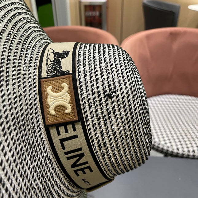 CELINE 26S WIDE BRIM STRAW SUN HAT STYLE 228