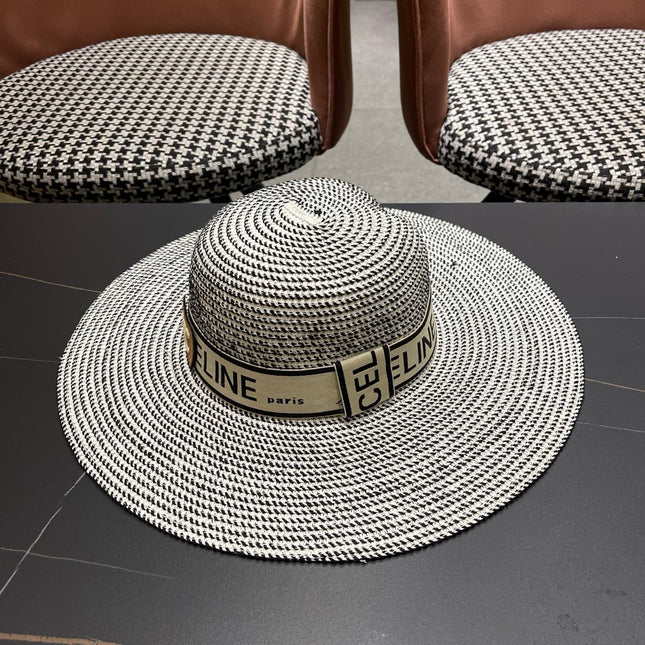 CELINE 26S WIDE BRIM STRAW SUN HAT STYLE 228