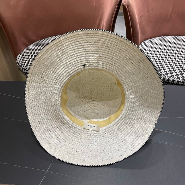 CELINE 26S WIDE BRIM STRAW SUN HAT STYLE 228
