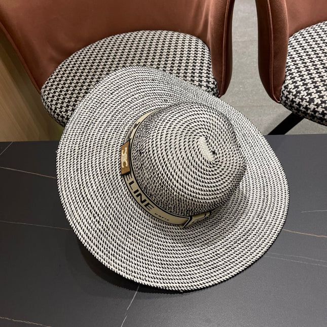 CELINE 26S WIDE BRIM STRAW SUN HAT STYLE 228