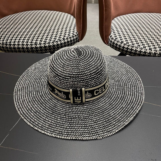 CELINE 26S WIDE BRIM STRAW SUN HAT STYLE 226