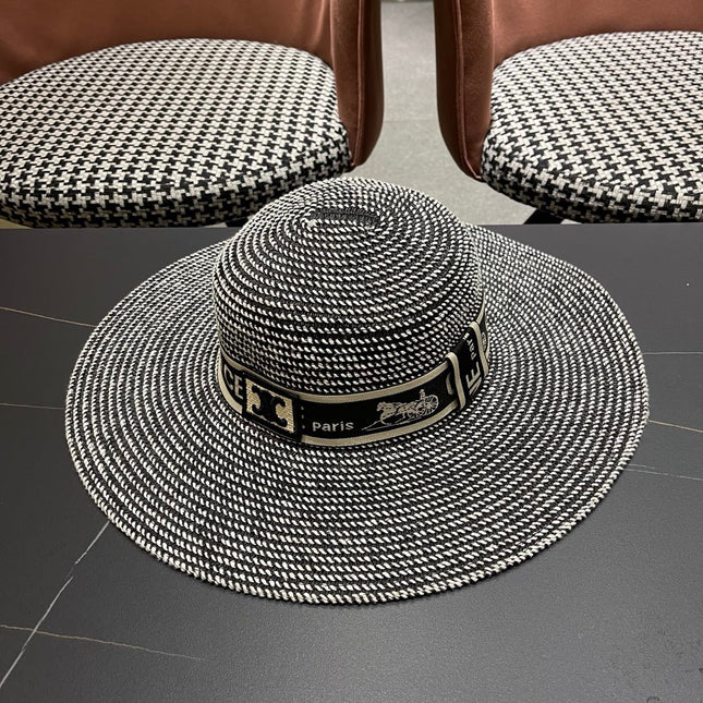 CELINE 26S WIDE BRIM STRAW SUN HAT STYLE 226