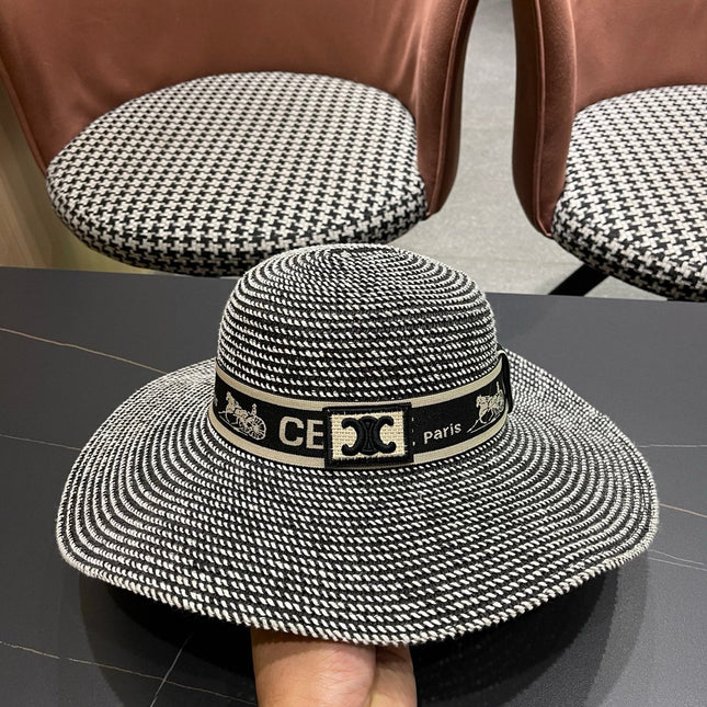 CELINE 26S WIDE BRIM STRAW SUN HAT STYLE 226
