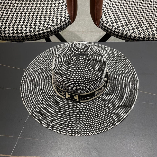 CELINE 26S WIDE BRIM STRAW SUN HAT STYLE 226
