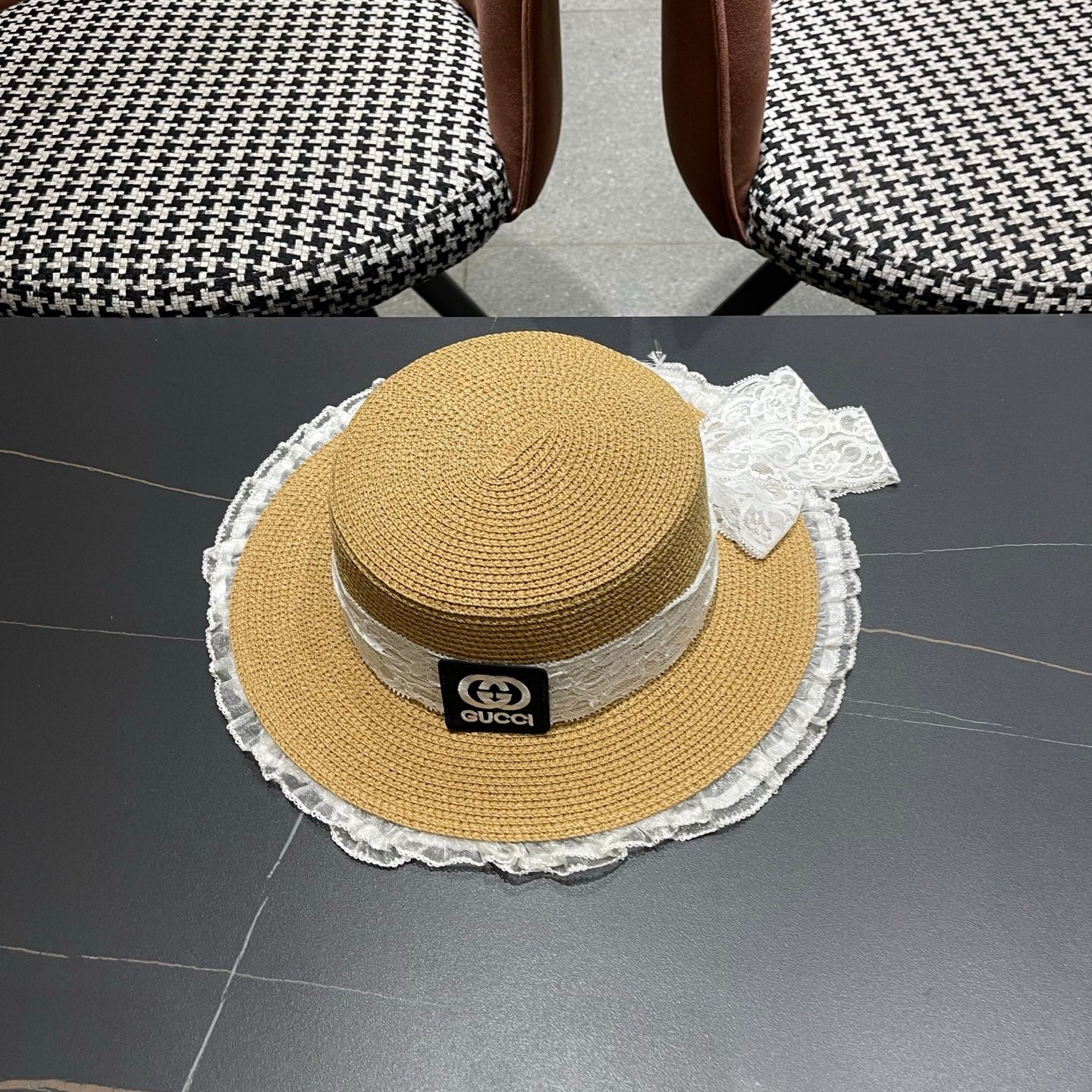 GUCCI 26S WIDE-BRIMMED STRAW HAT 253