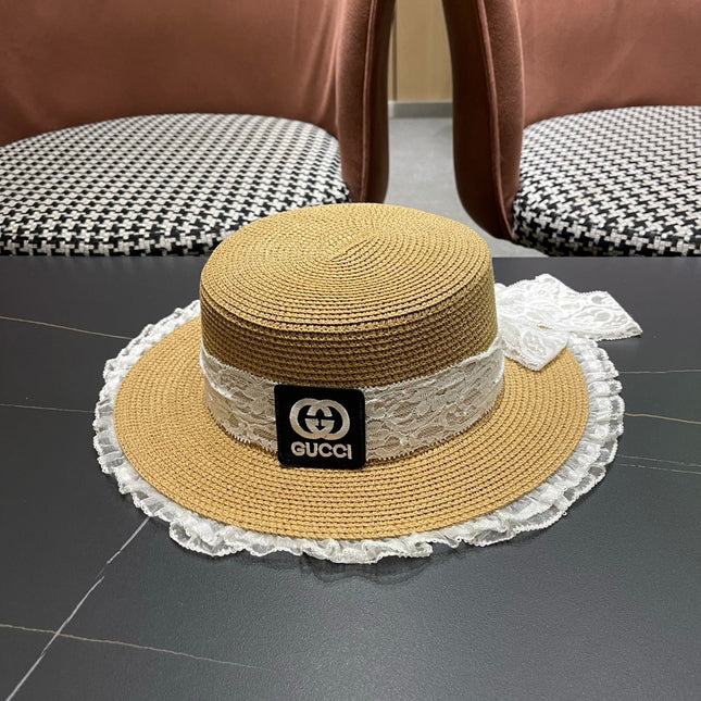 GUCCI 26S WIDE-BRIMMED STRAW HAT 253