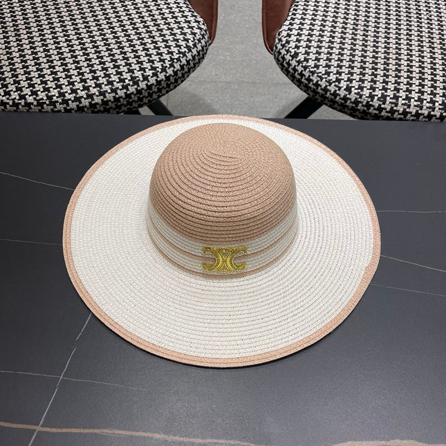 CELINE 26S WIDE BRIM STRAW SUN HAT 200