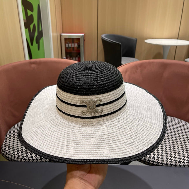 CELINE 26S WIDE BRIM STRAW SUN HAT 199