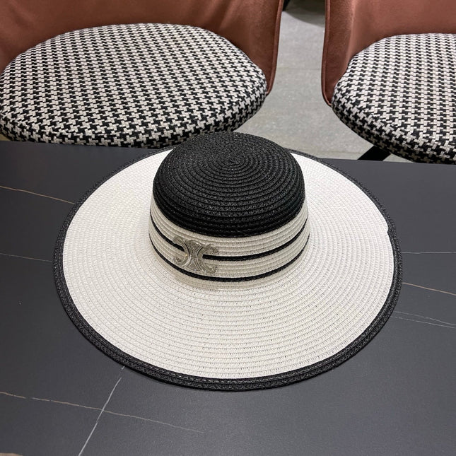 CELINE 26S WIDE BRIM STRAW SUN HAT 199
